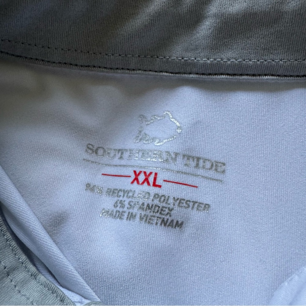 Southern Tide Blue and White Polo Shirt Size XXL - Picture 6 of 6